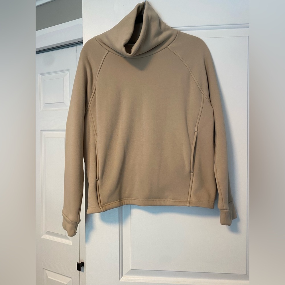 Ministry of Supply Women’s Beige Cowl Neck Sweatshirt